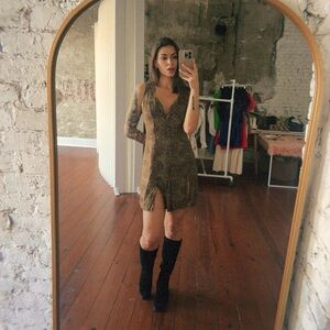 Vintage leopard print dress